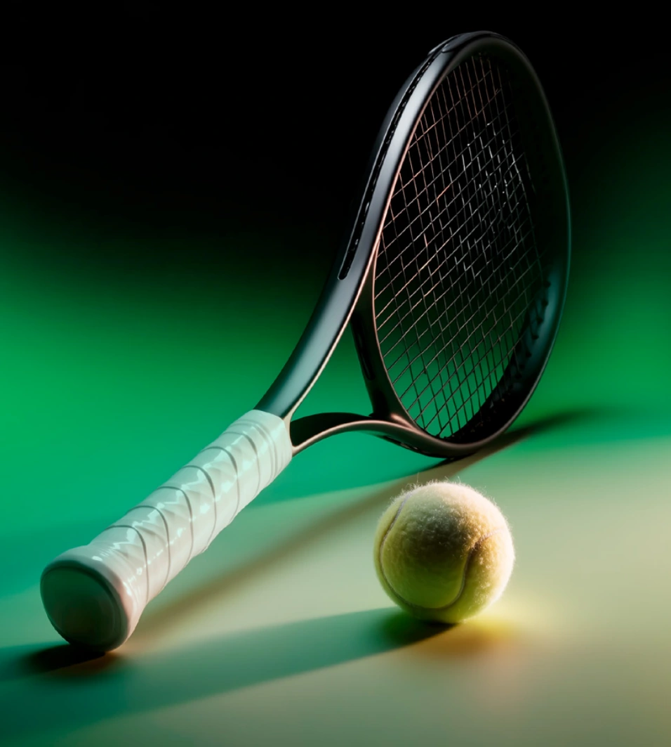 Original generated tennis racket and ball example