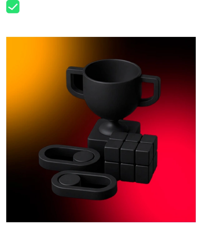 Original approved 3D icon/background combination with complete mark