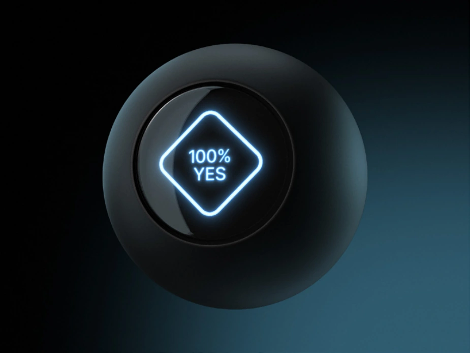 Prediction Markets icon with original highlights and reflections